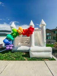 White Bounce House Combo